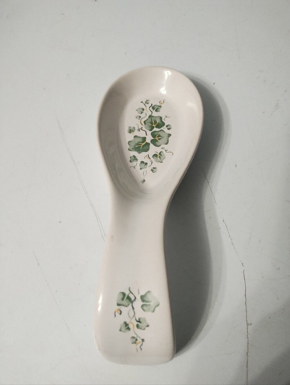 Vintage Corning Callaway Ivy Ceramic Spoon Rest
